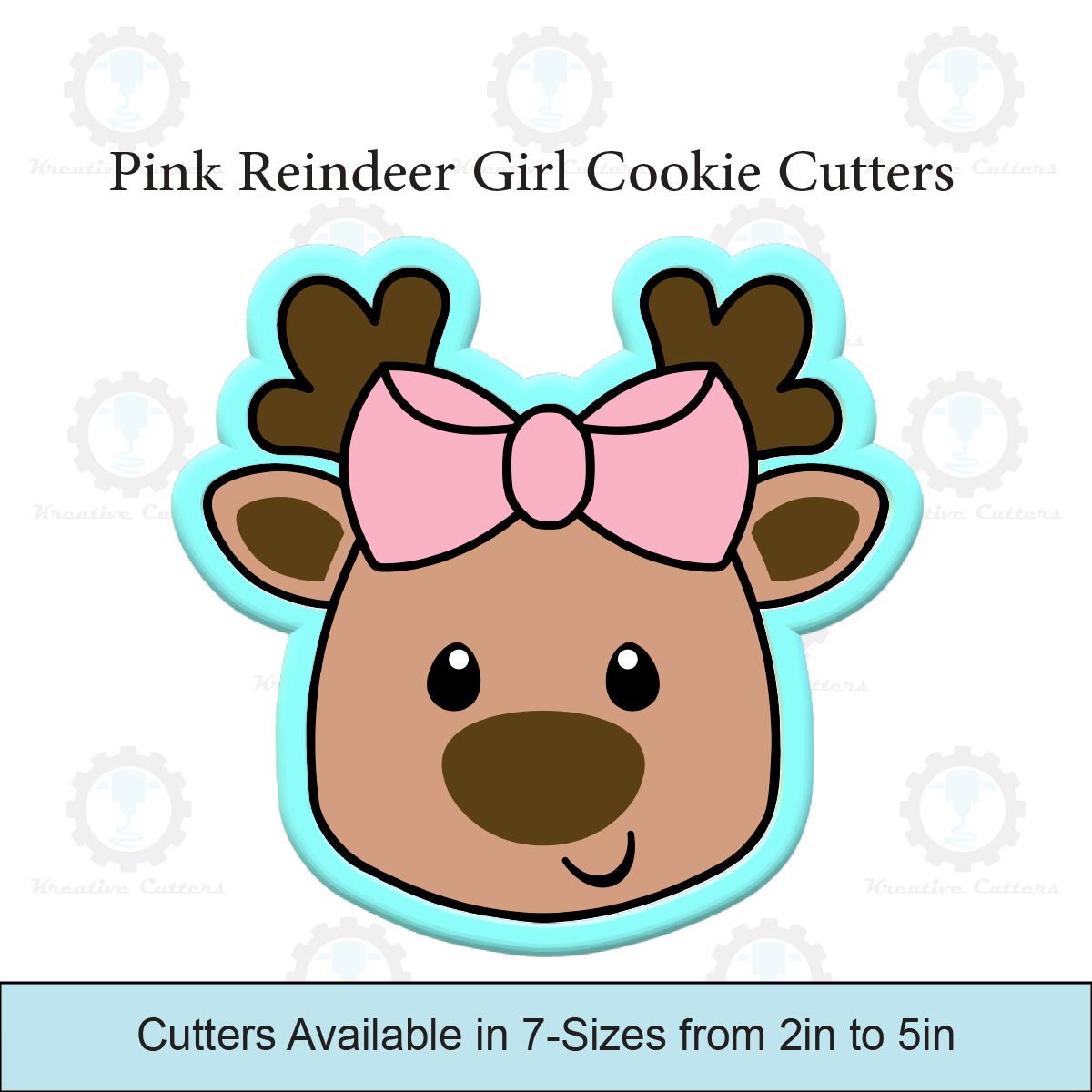 Pink Reindeer Girl Cookie Cutters