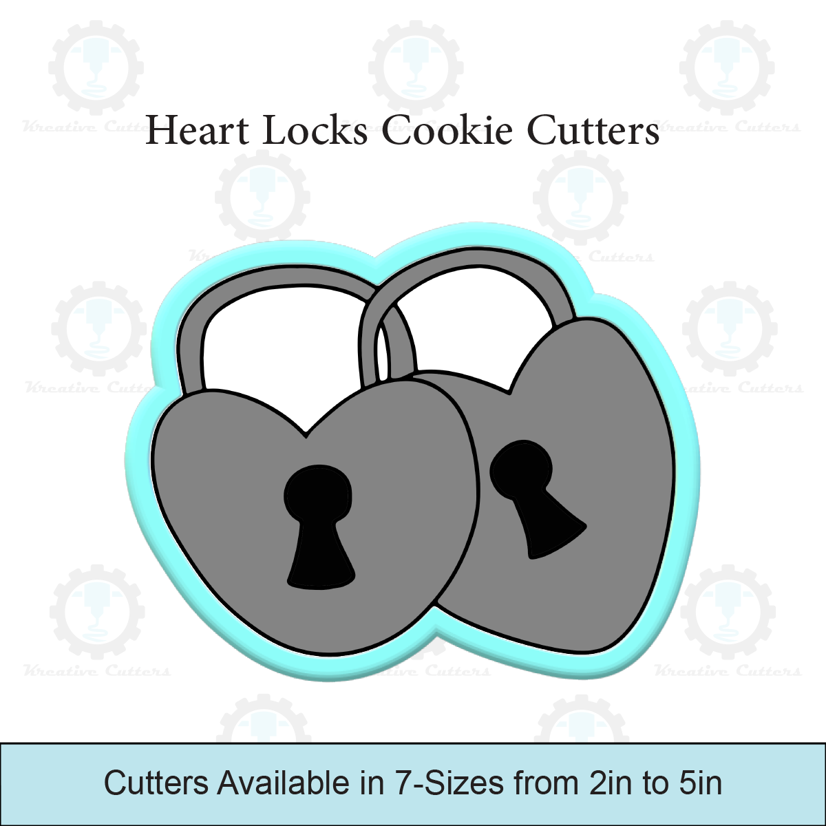 Heart Locks Cookie Cutters