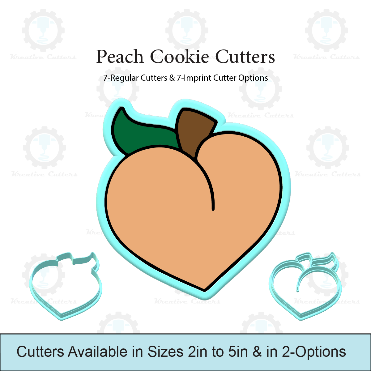Peach Cookie Cutters | With Imprint Cutter Option