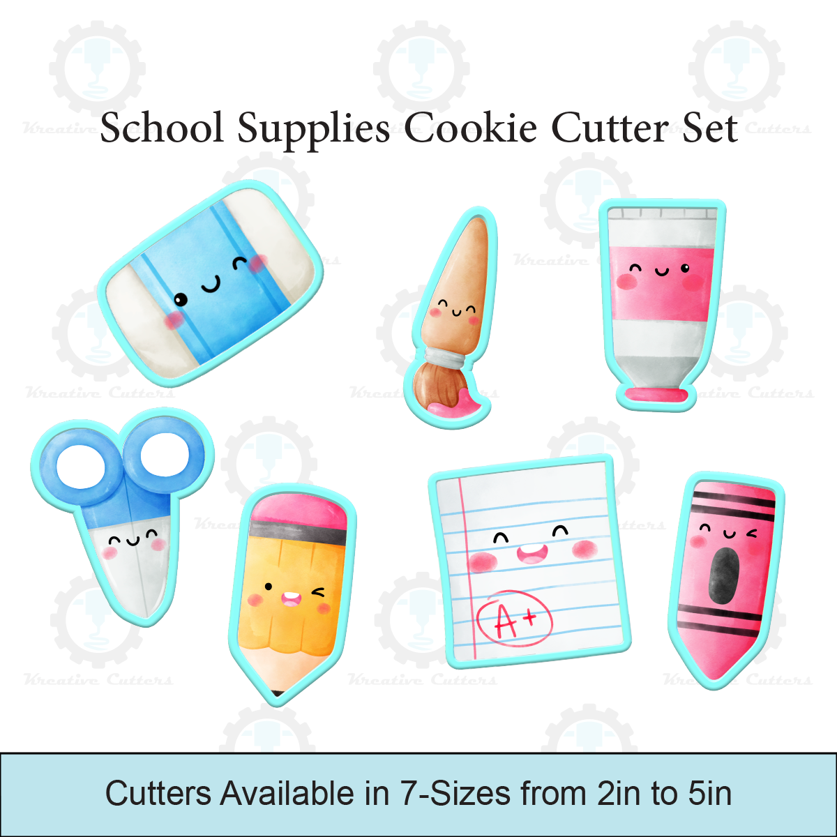 School Supplies Cookie Cutter Set