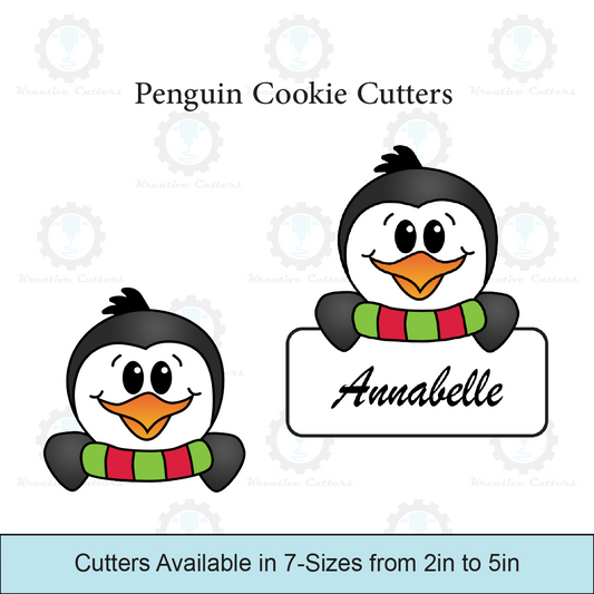 Penguin Cookie Cutters | With personalized Text Box Option