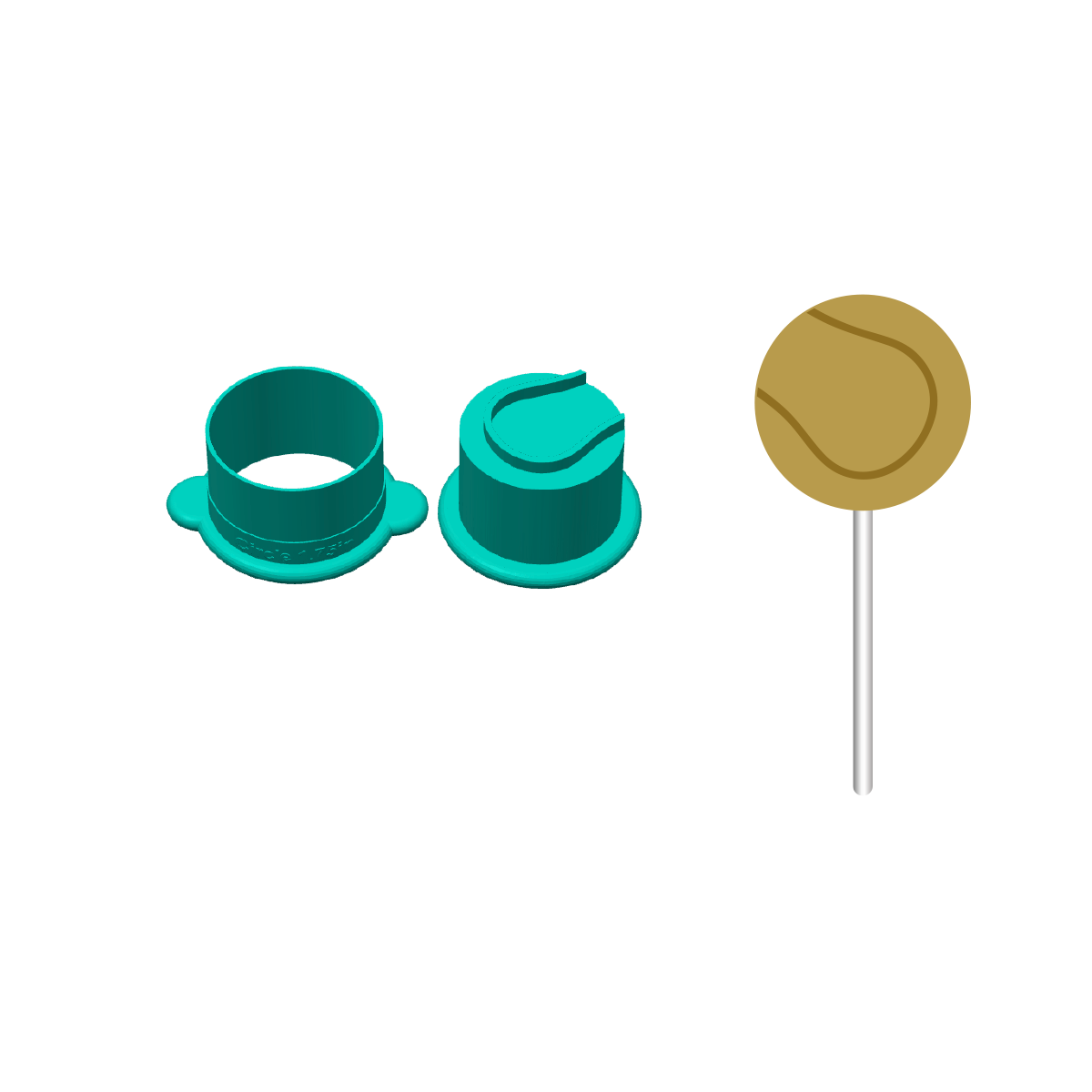Tennis Ball Cake Pop Mold | Deluxe Cutter, Popper, and Tray Options