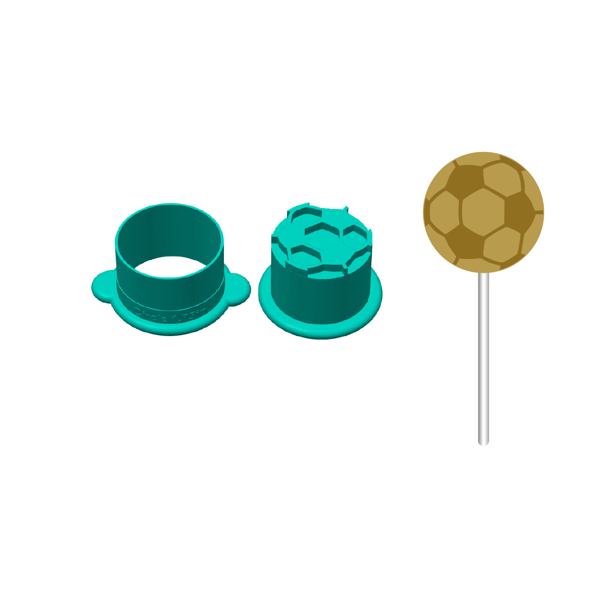 Soccer Ball Cake Pop Mold | Deluxe Cutter, Popper, and Tray Options