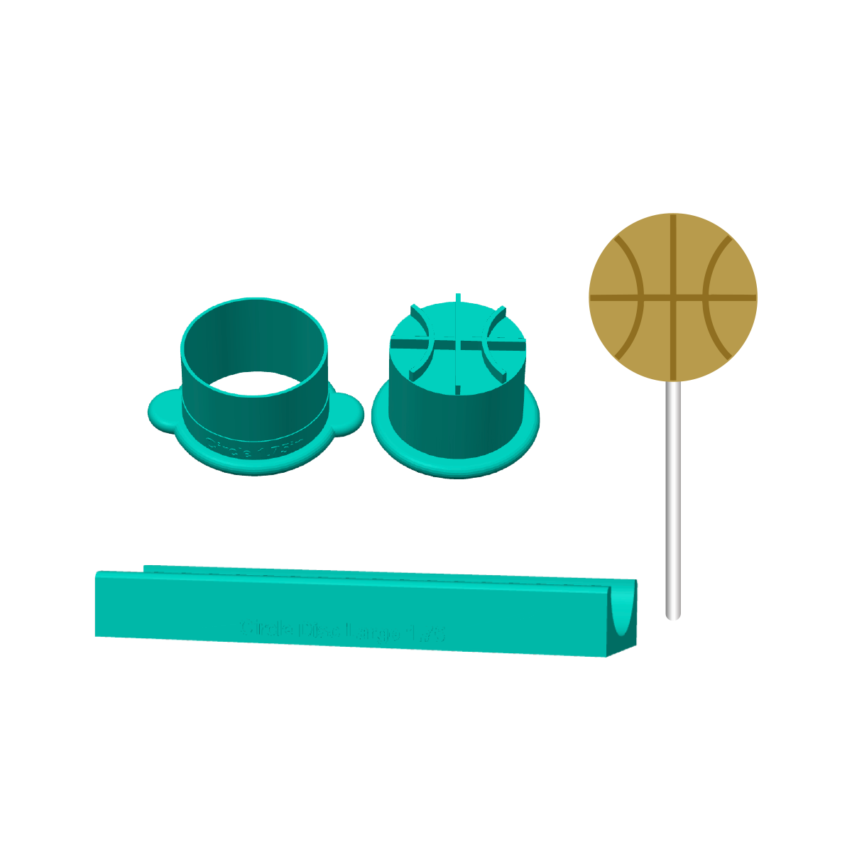 Basketball Cake Pop Mold | Deluxe Cutter, Popper, and Tray Options