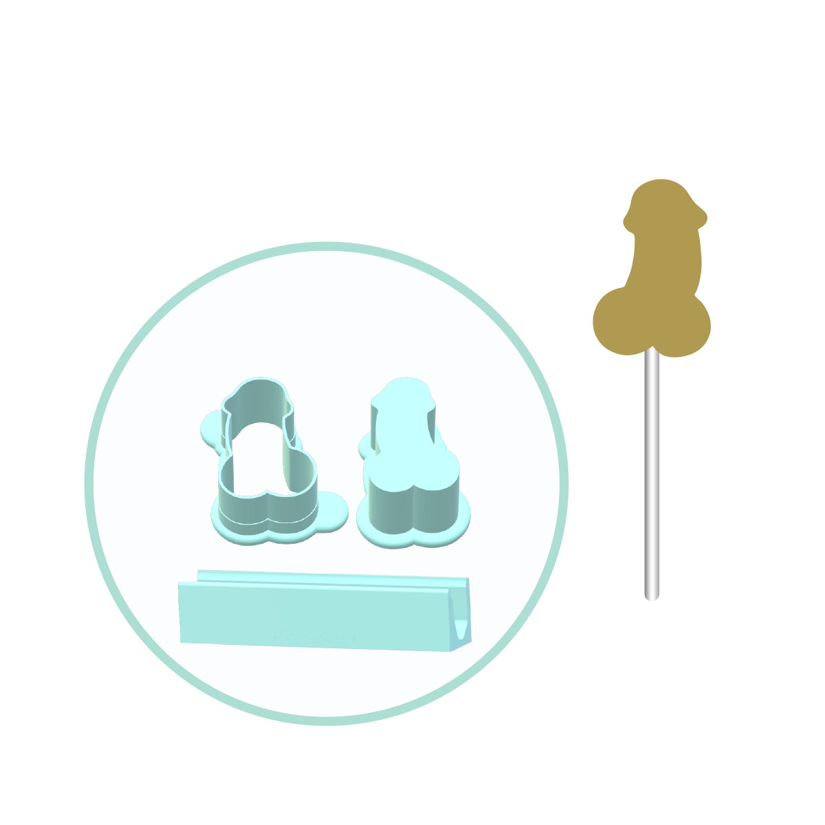 Penis Cake Pop Mold | Deluxe Cutter, Popper, and Tray Option
