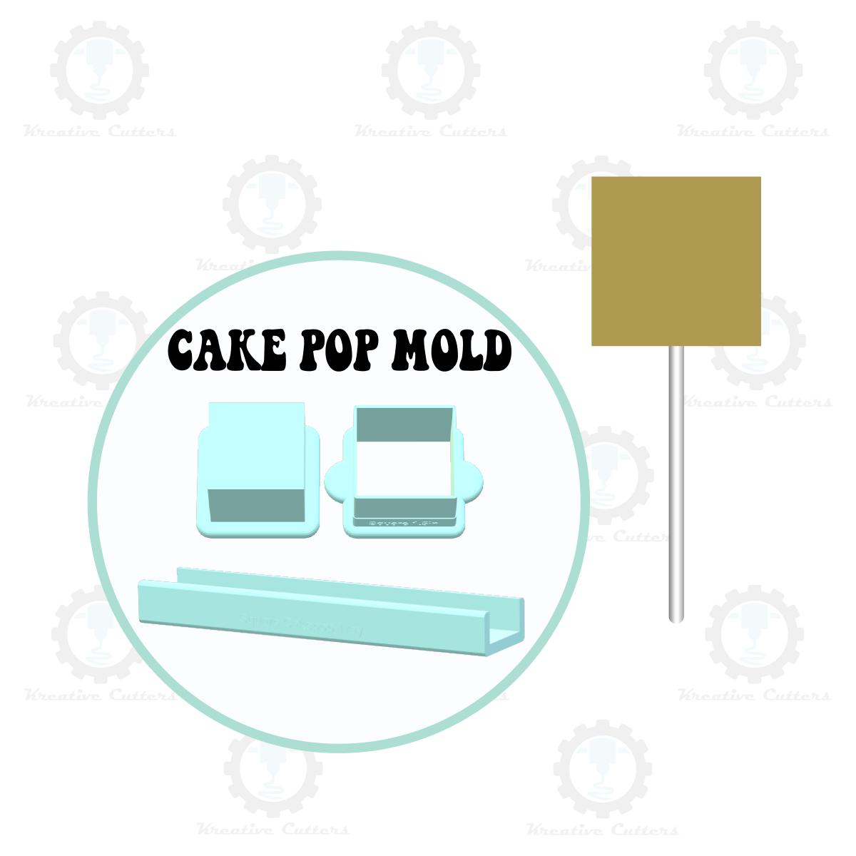 Square Cake Pop Mold | Deluxe Cutter, Popper and Tray