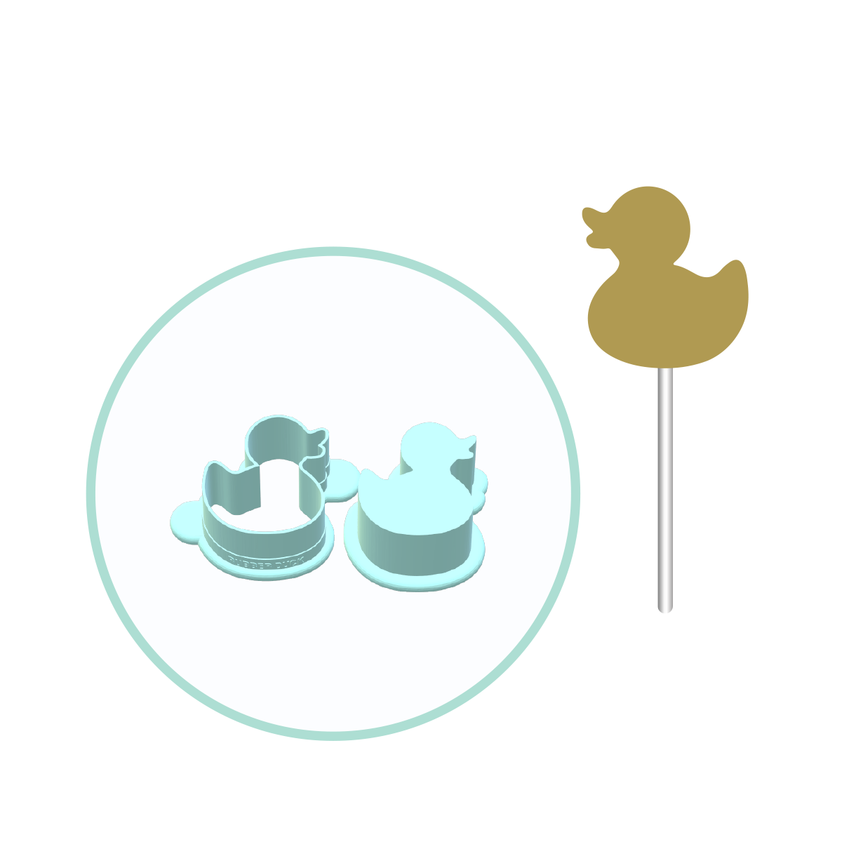Rubber Duck Cake Pop Mold Deluxe Cutter, Popper – Kreative Cutters