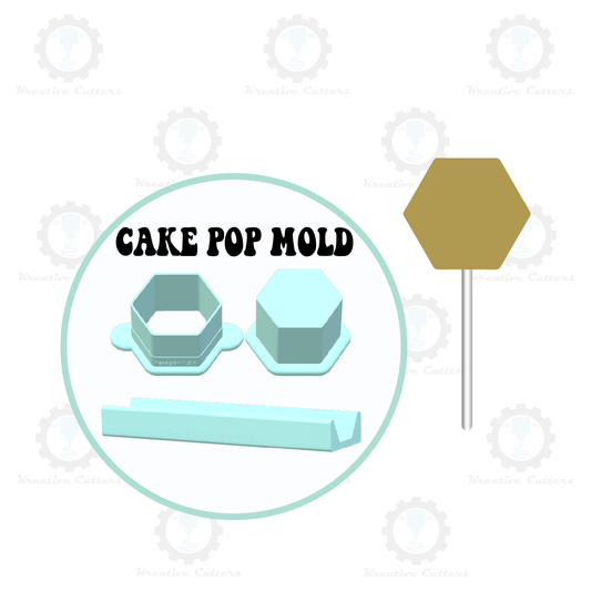 Hexagon Cake Pop Mold | Deluxe Cutter, Popper and Tray