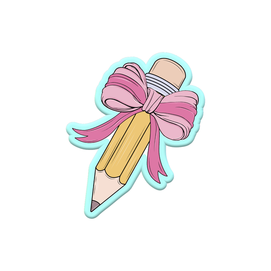 Pencil with Bow Cookie Cutters