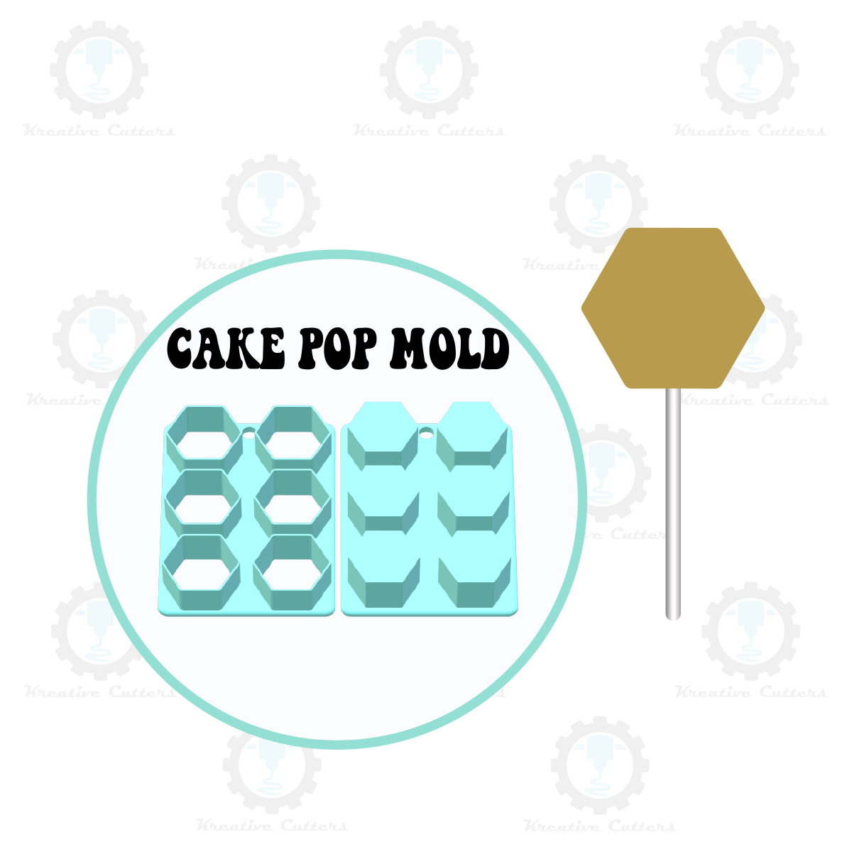 Hexagon Cake Pop Mold | Deluxe Cutter, Popper and Tray