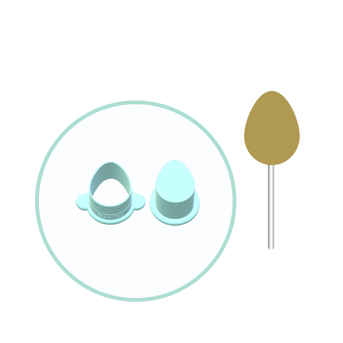 Easter Egg Cake Pop Mold | Deluxe Cutter, Popper, and Tray Option