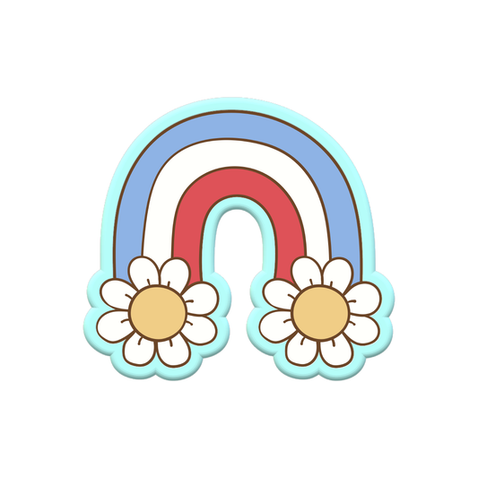 Groovy Flower Rainbow Cookie Cutters