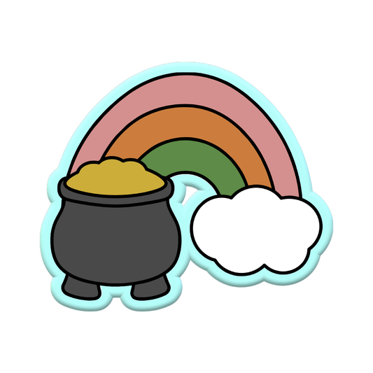 Rainbow Pot Gold Cookie Cutters