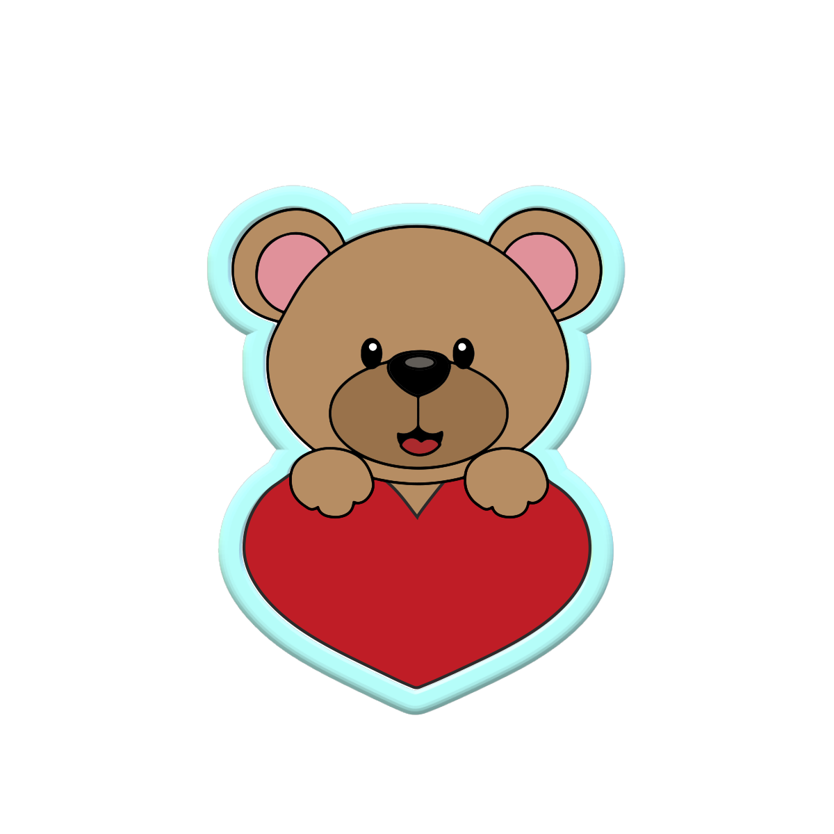 Bear Heart Cookie Cutters