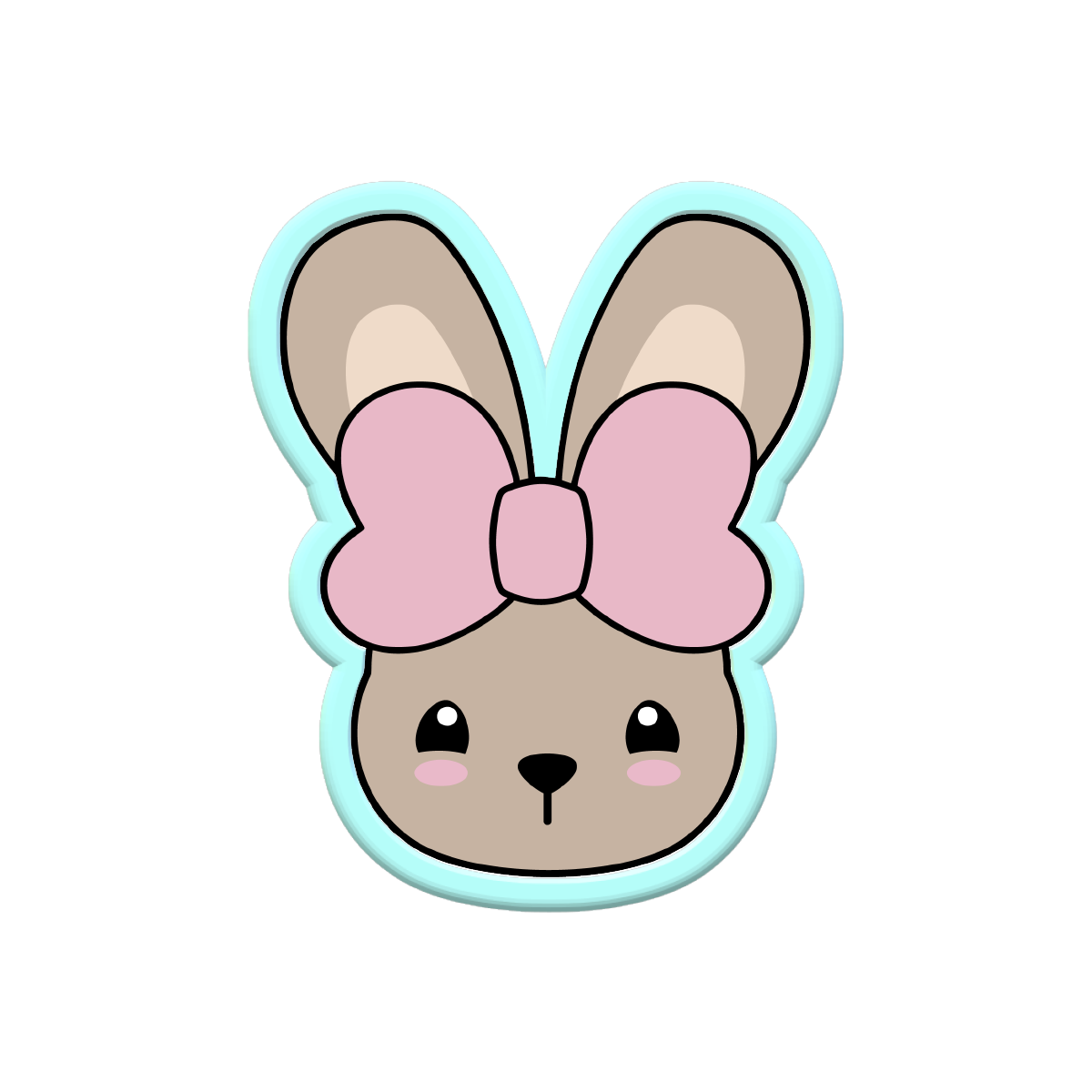 Bunny With Bow Cookie Cutters