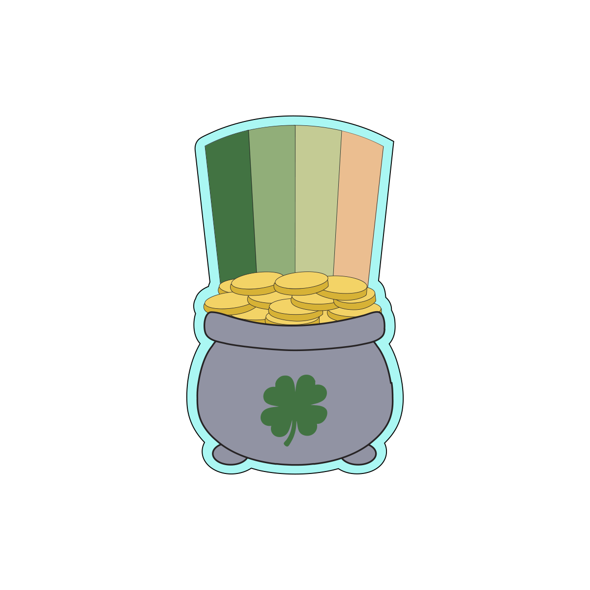 Pot of Gold Rainbow Cookie Cutters