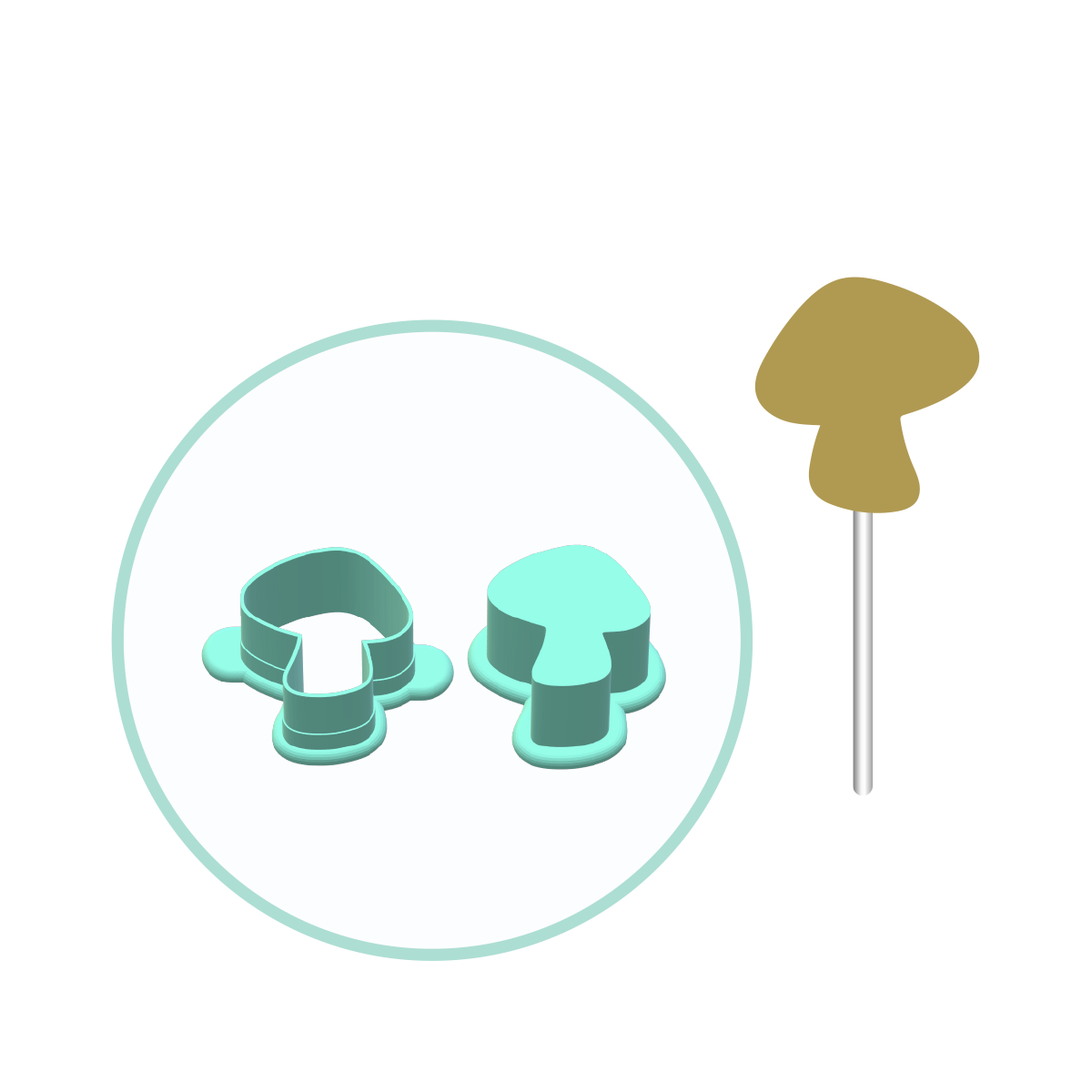 Mushroom Cake Pop Mold | Deluxe Cutter, Popper