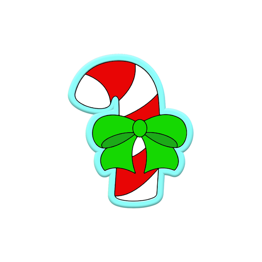 Candy Cane with Bow Cookie Cutters