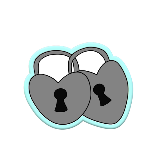 Heart Locks Cookie Cutters