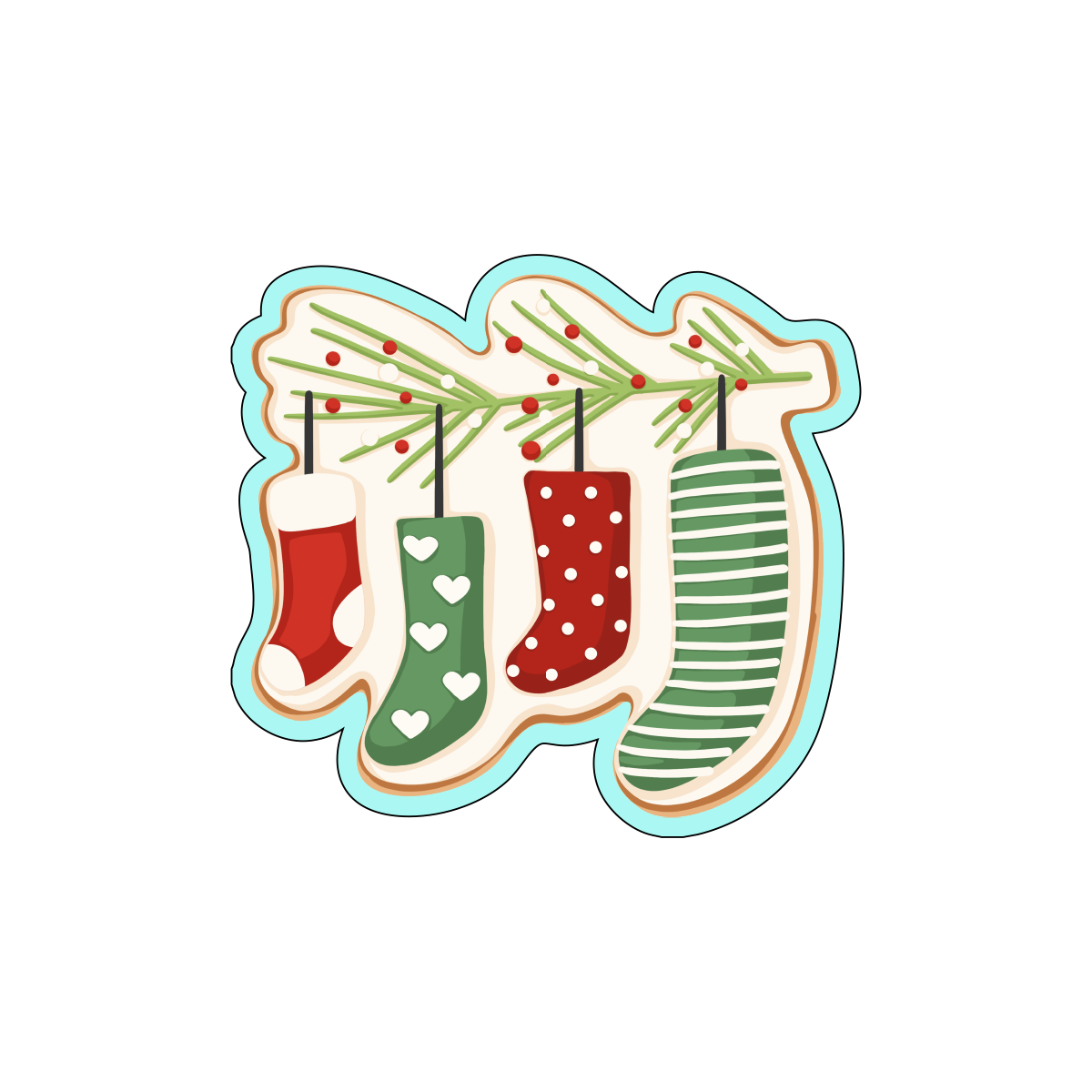 Hanging Stockings Cookie Cutter Cookie Cutters