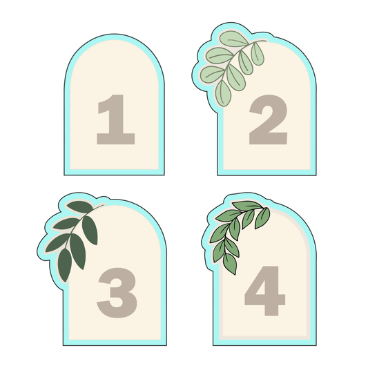 Fall Floral Plaque Cookie Cutters