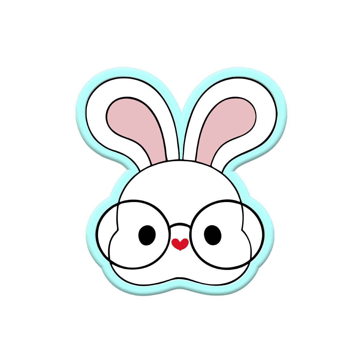 Bunny with glasses Cookie Cutters