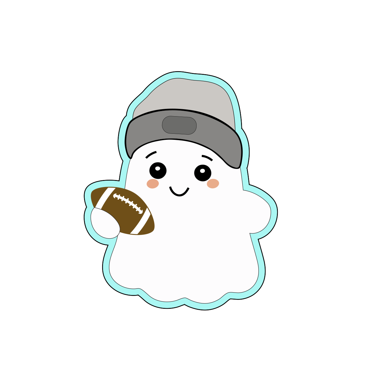 Ghost with Football Cookie Cutters