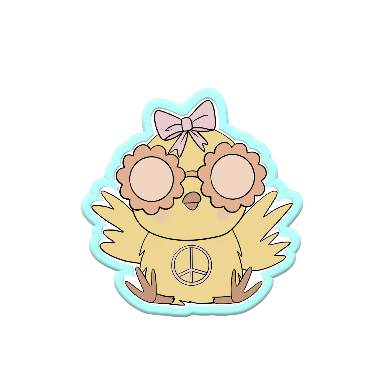 Groovy Chick with Glasses Cookie Cutters