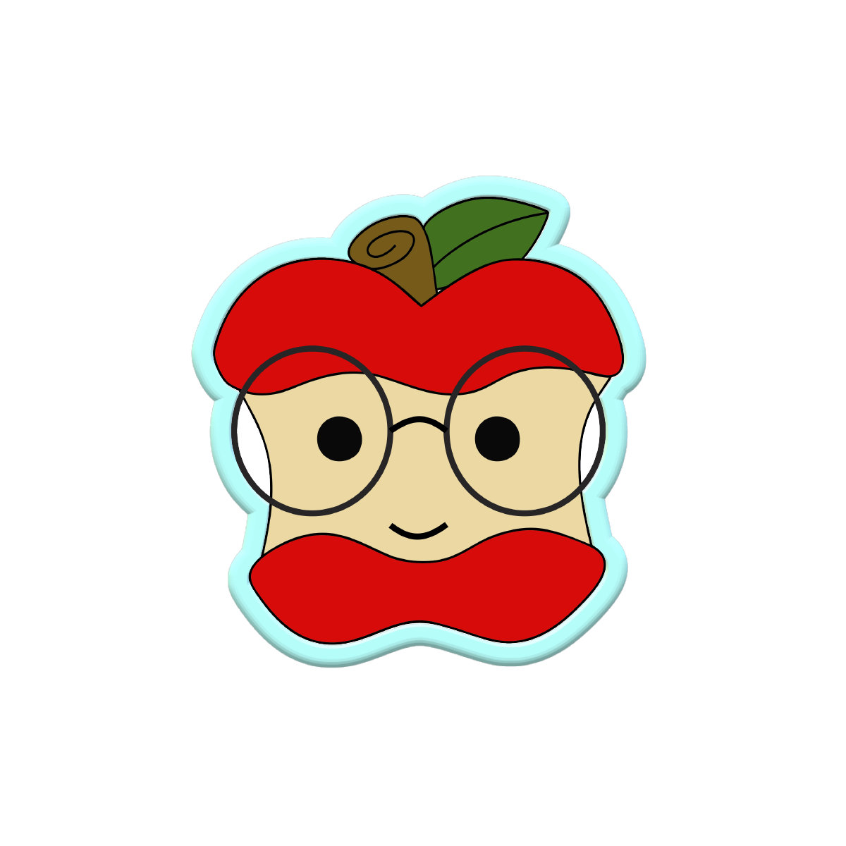 Apple Core with Glasses Cookie Cutters