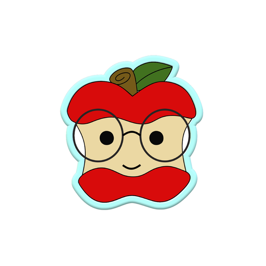 Apple Core with Glasses Cookie Cutters