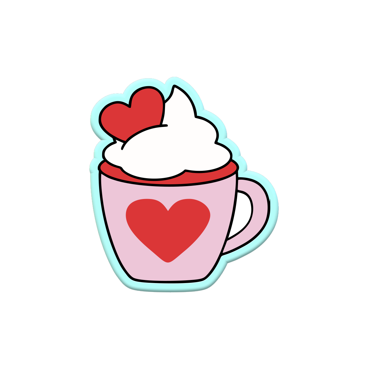 Valentines Heart Mug Cookie Cutters