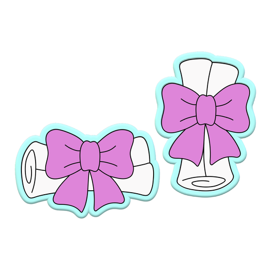 Graduation Diploma with Bow Cookie Cutters