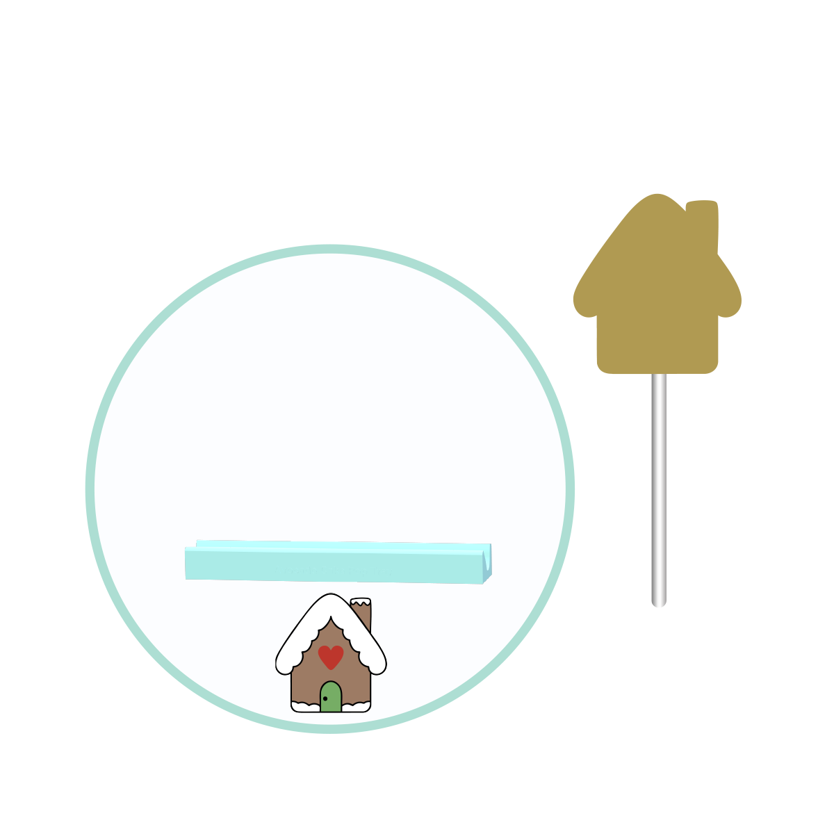 Christmas Gingerbread House Cake Pop Mold | Deluxe Cutter, Popper, and Tray Option