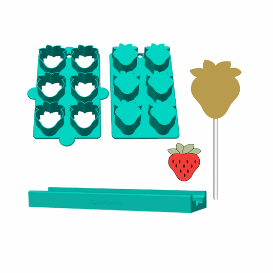 Strawberry Cake Pop Mold | Deluxe 6 in 1 Multi-Popper, and Tray Option