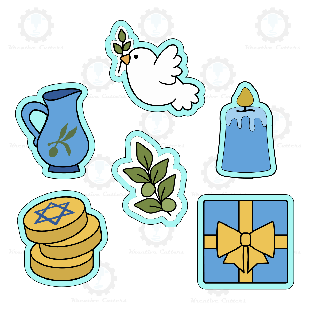 Hanukkah Cookie Cutters | Set 2