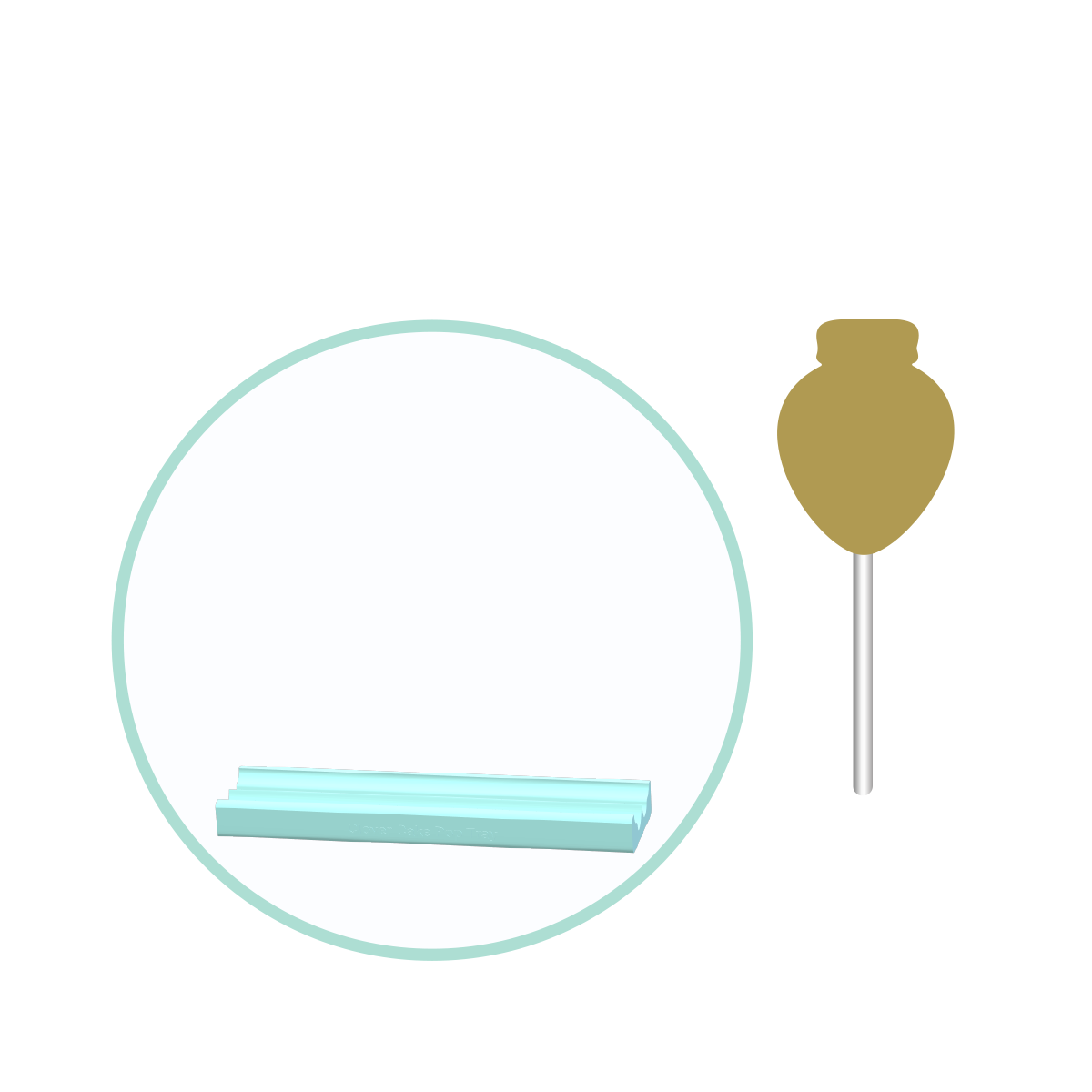 Christmas Light Bulb Cake Pop Mold | Deluxe Cutter, Popper, and Tray Option