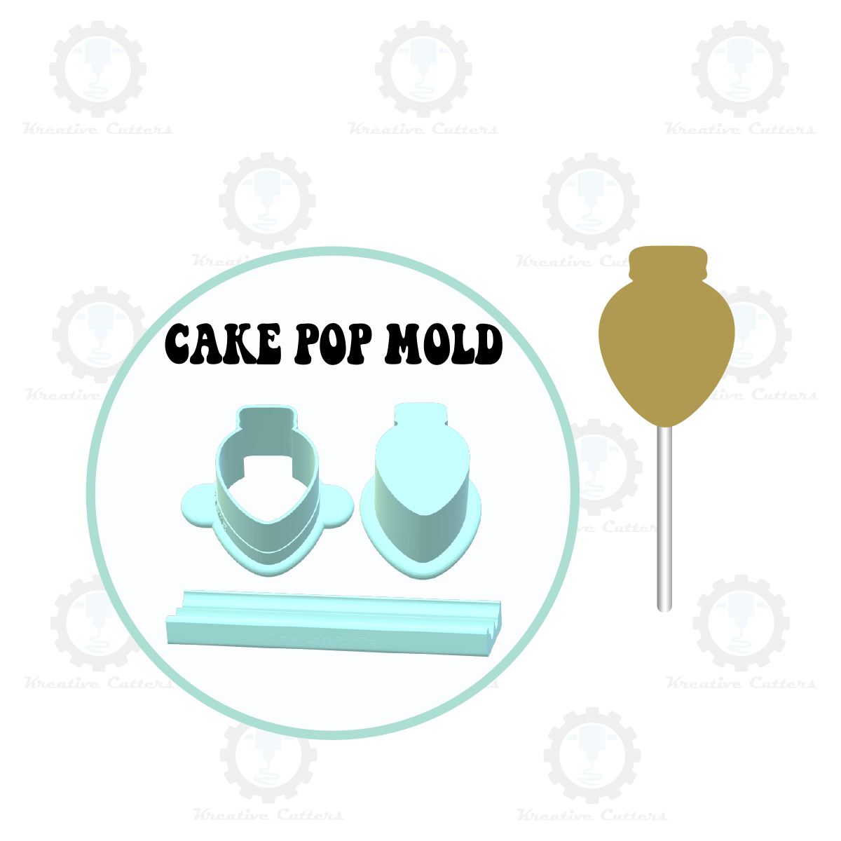 Christmas Light Bulb Cake Pop Mold | Deluxe Cutter, Popper, and Tray Option