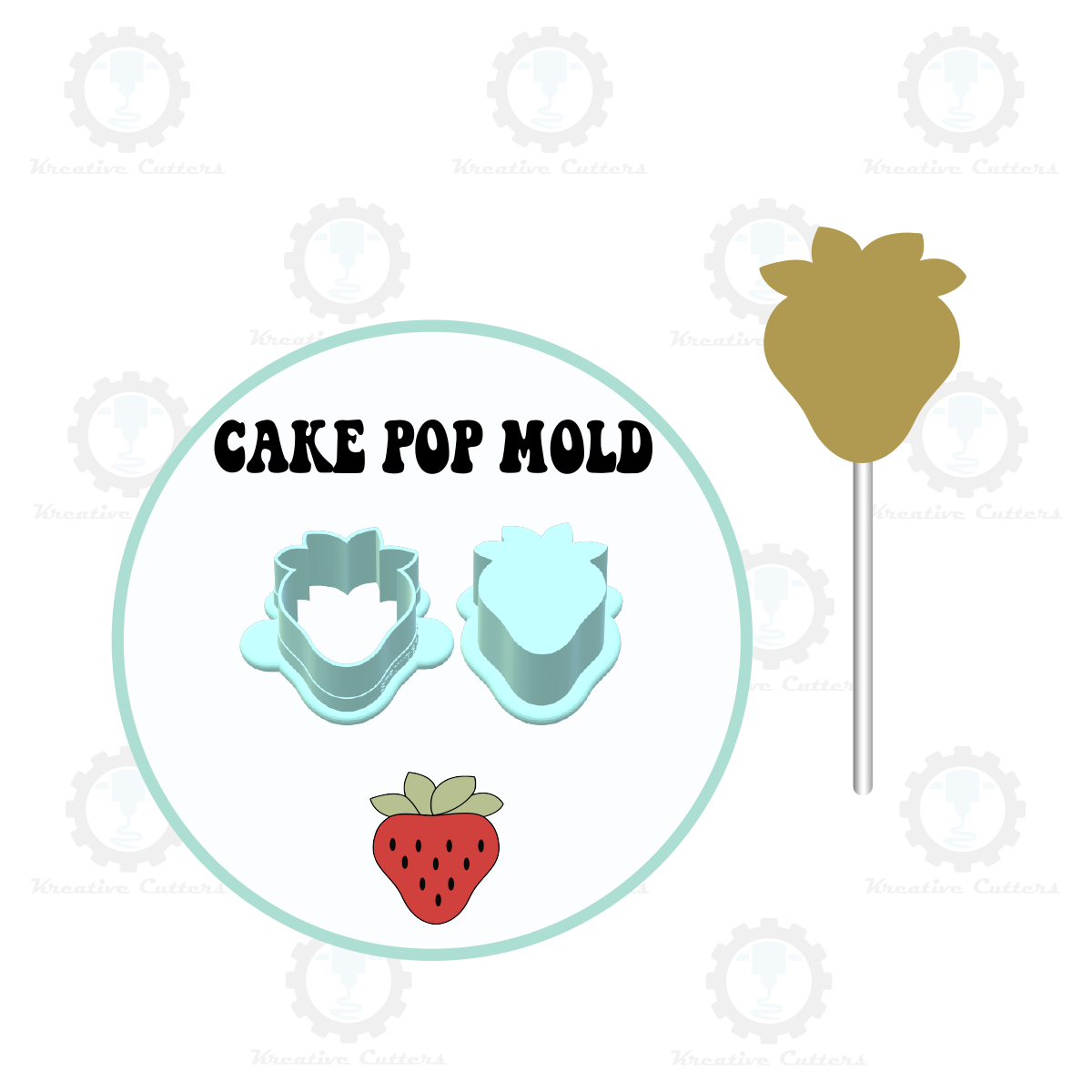 Strawberry Cake Pop Mold | Deluxe Cutter, Popper