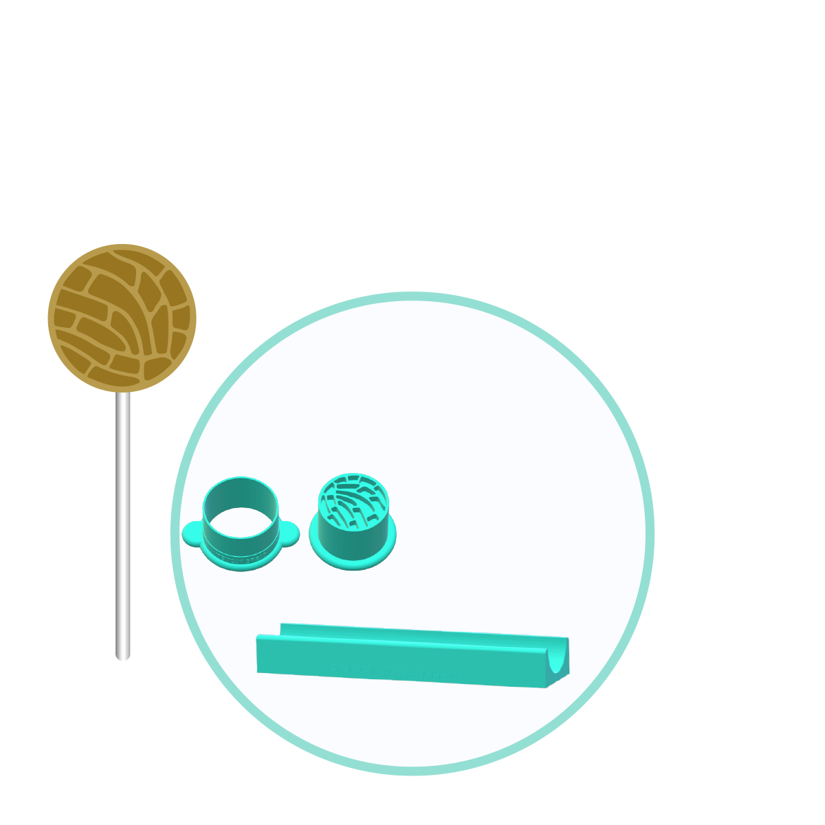 Mexican Bread, Concha Cake Pop Molds with Fondant Embosser |Deluxe Cutter, Popper, and Tray Option