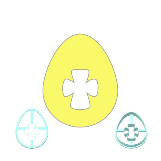 EGG with Cross Cutout Cookie Cutters