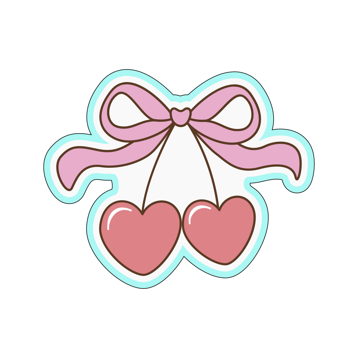 Valentines Cherries with Bow Cookie Cutters