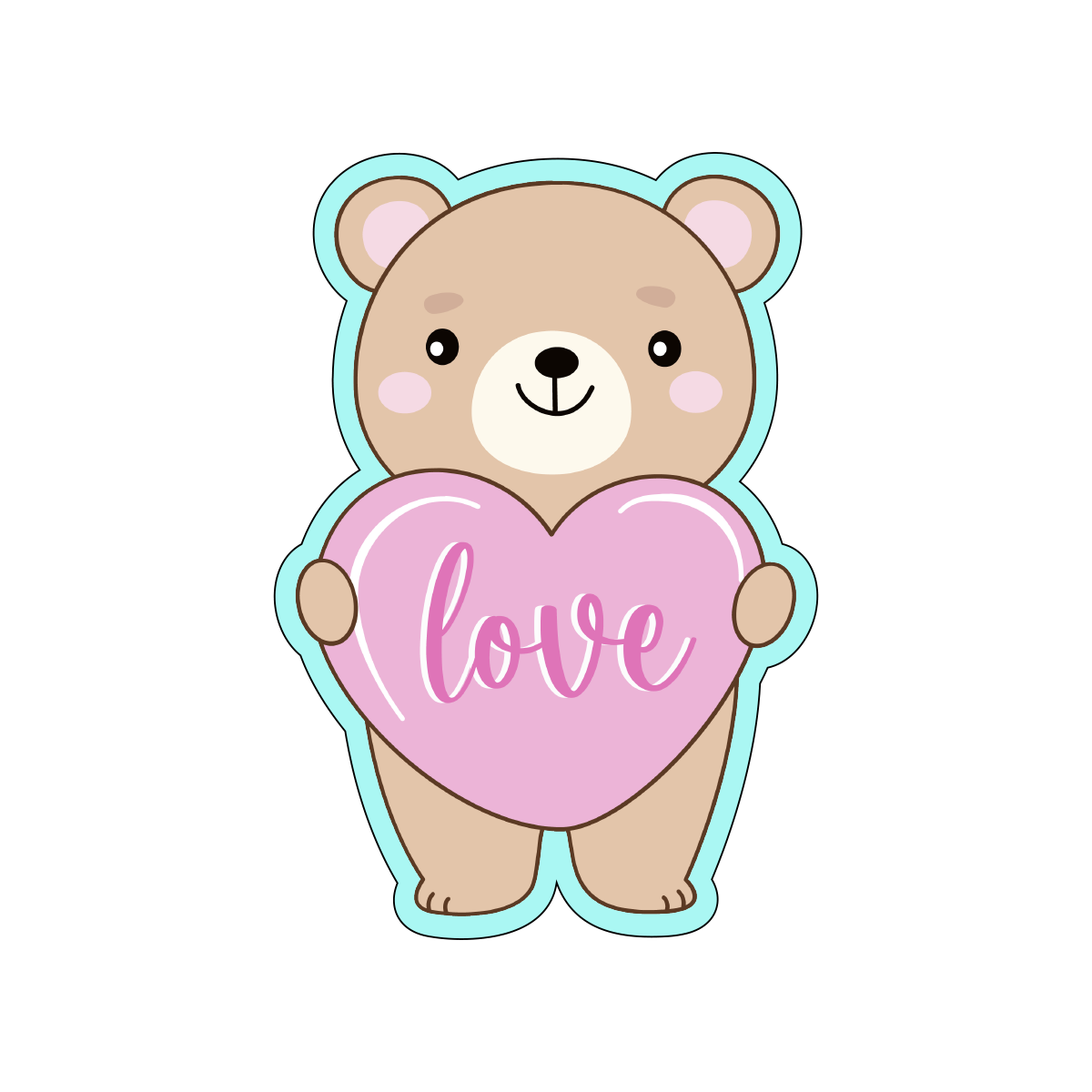 Love Heart Bear Cookie Cutters