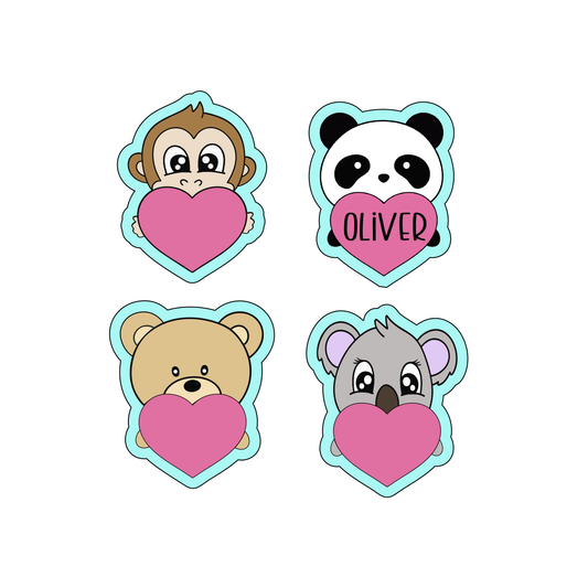 Animal Hearts Cookie Cutters