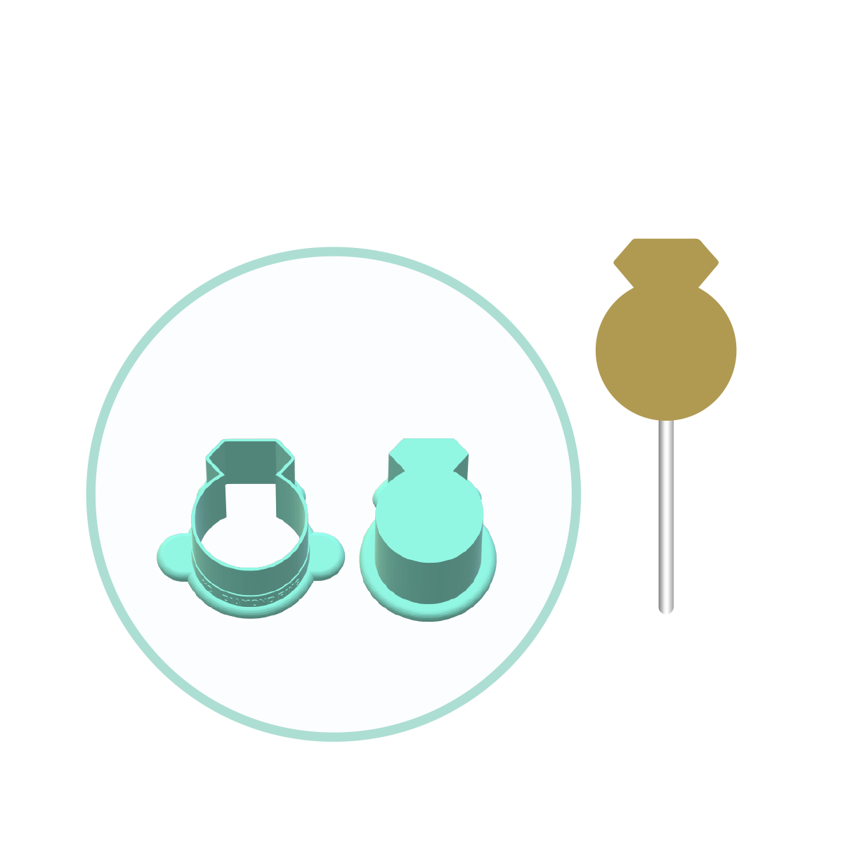 Diamond Ring Cake Pop Mold | Deluxe Cutter, Popper