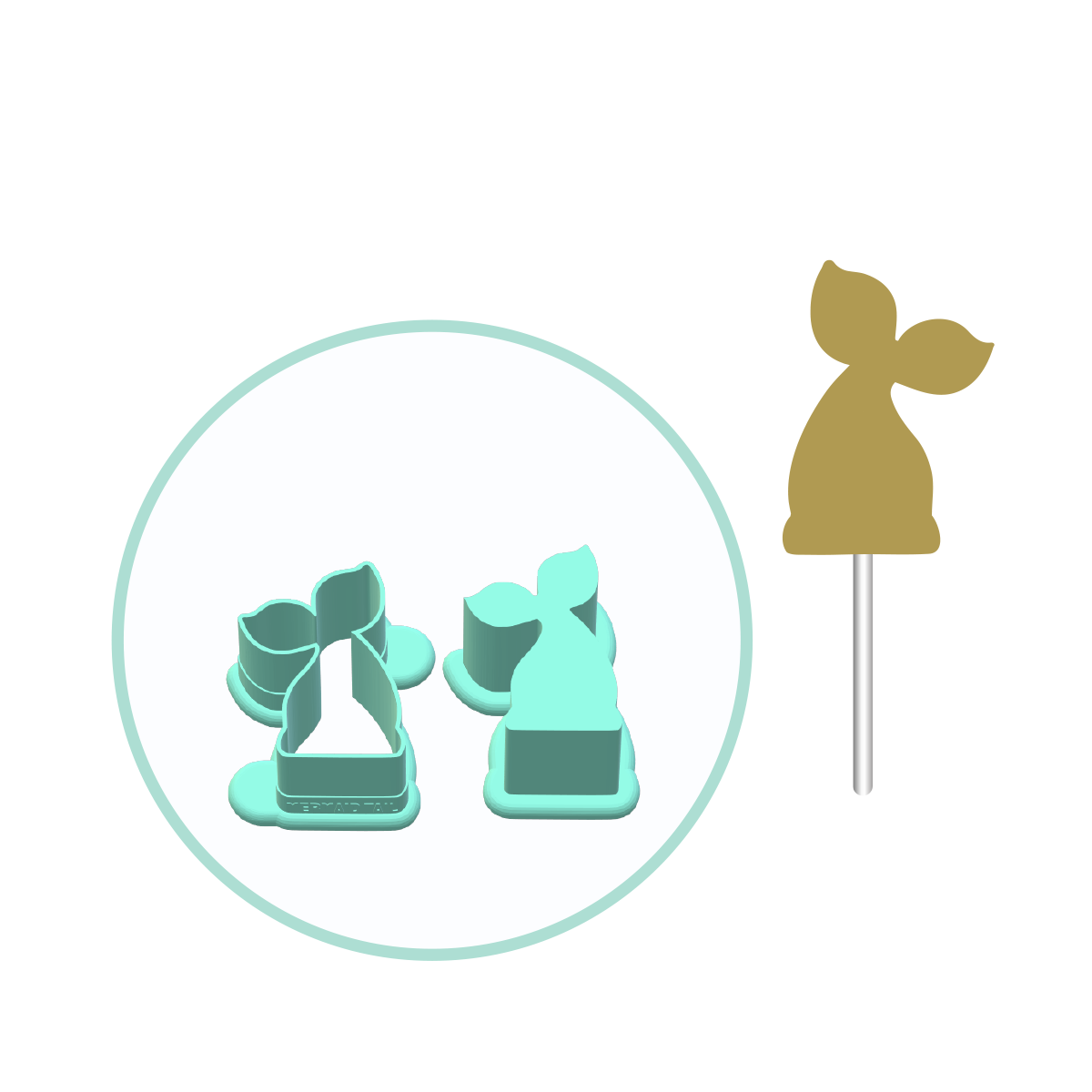 Mermaid Tail Cake Pop Mold | Deluxe Cutter, Popper