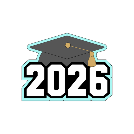 2026 Graduation Cap Cookie Cutters