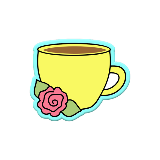 Floral Coffee Cup Cookie Cutters
