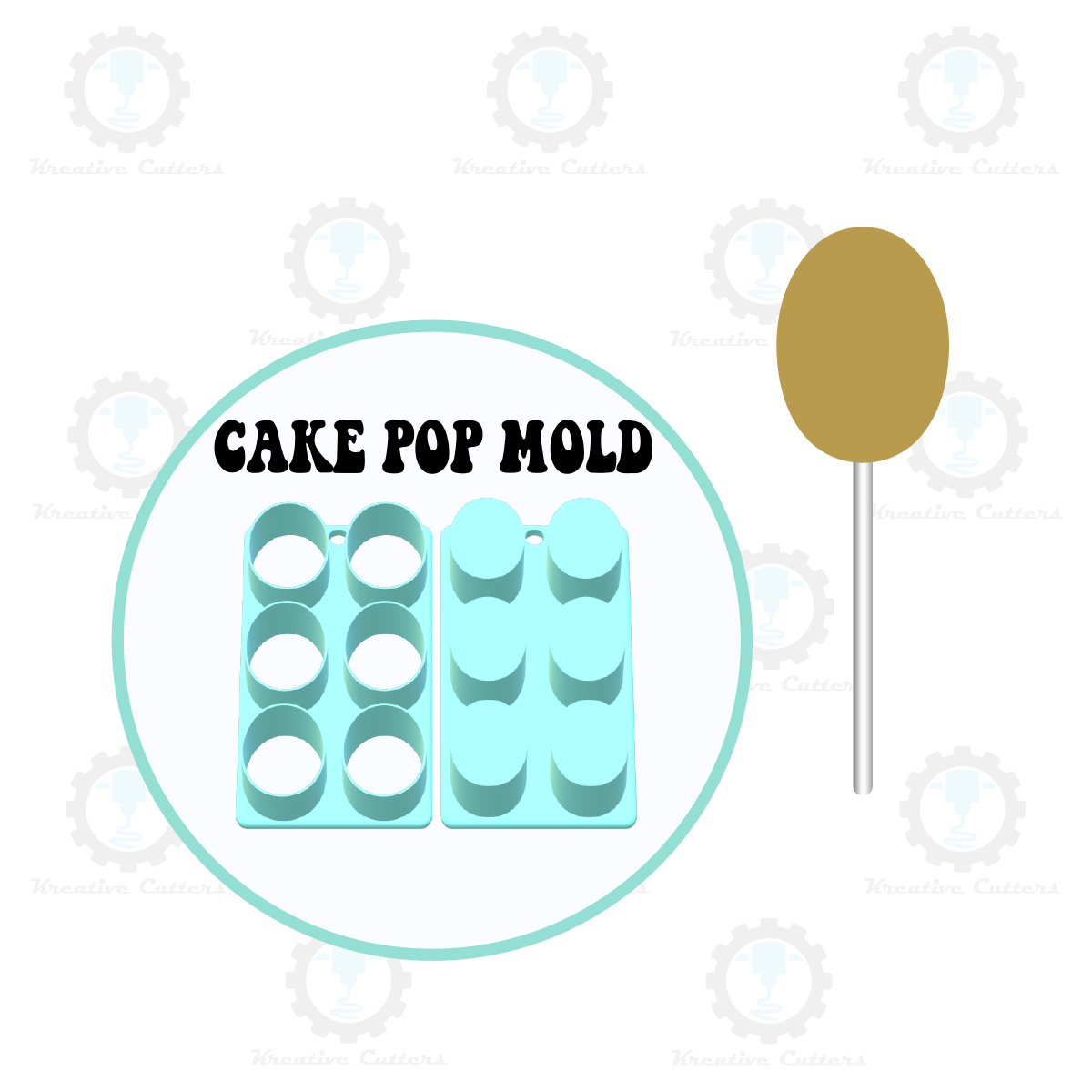 Oval Cake Pop Mold | Deluxe Cutter, Popper and Tray