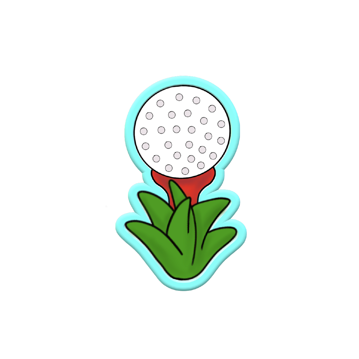 Golf Ball Tee Cookie Cutters