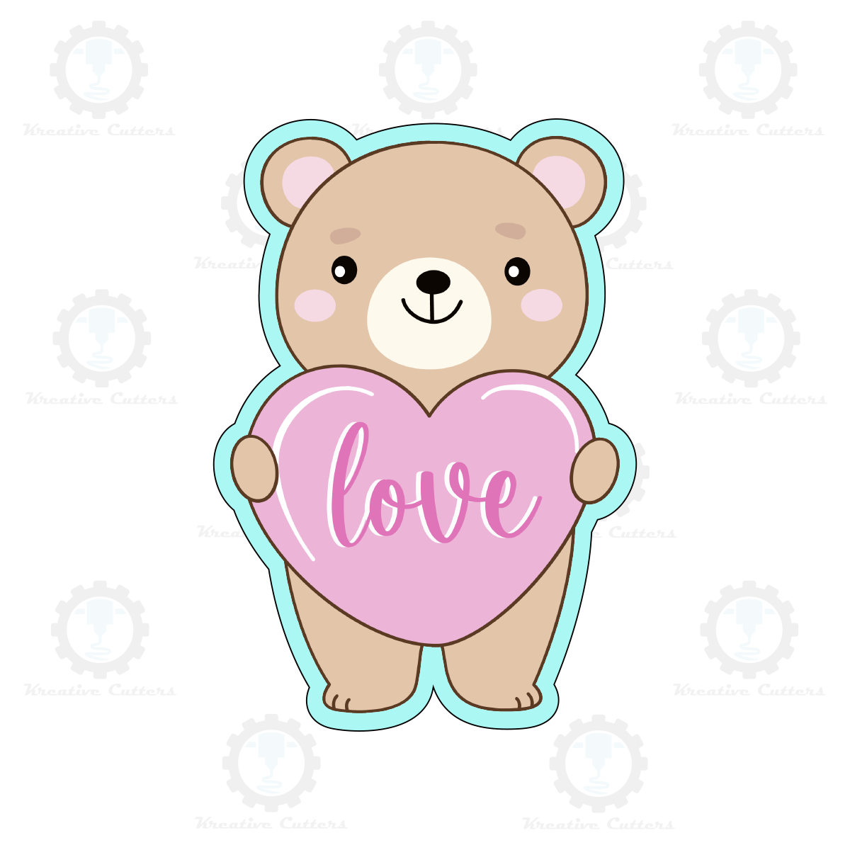Love Heart Bear Cookie Cutters